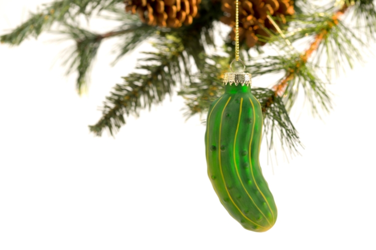 Kersttraditie Duitsland augurk in de kerstboom